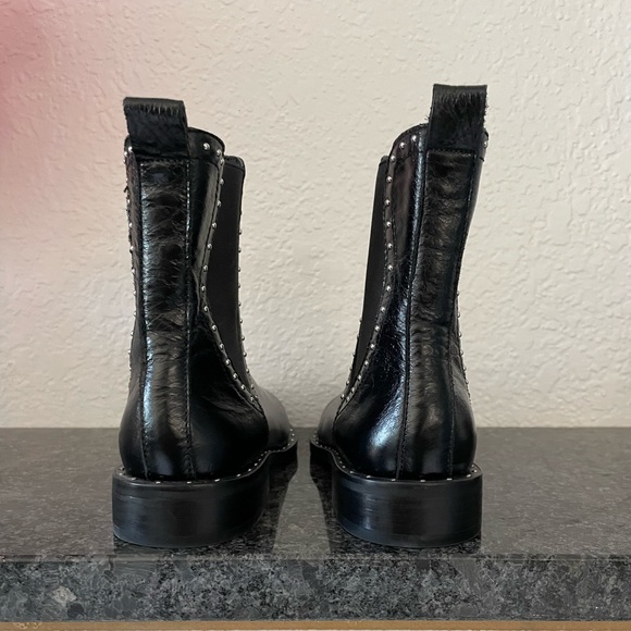 Rebecca Minkoff Sabeen Studded Black Leather Chelsea Boot - Picture 4 of 5